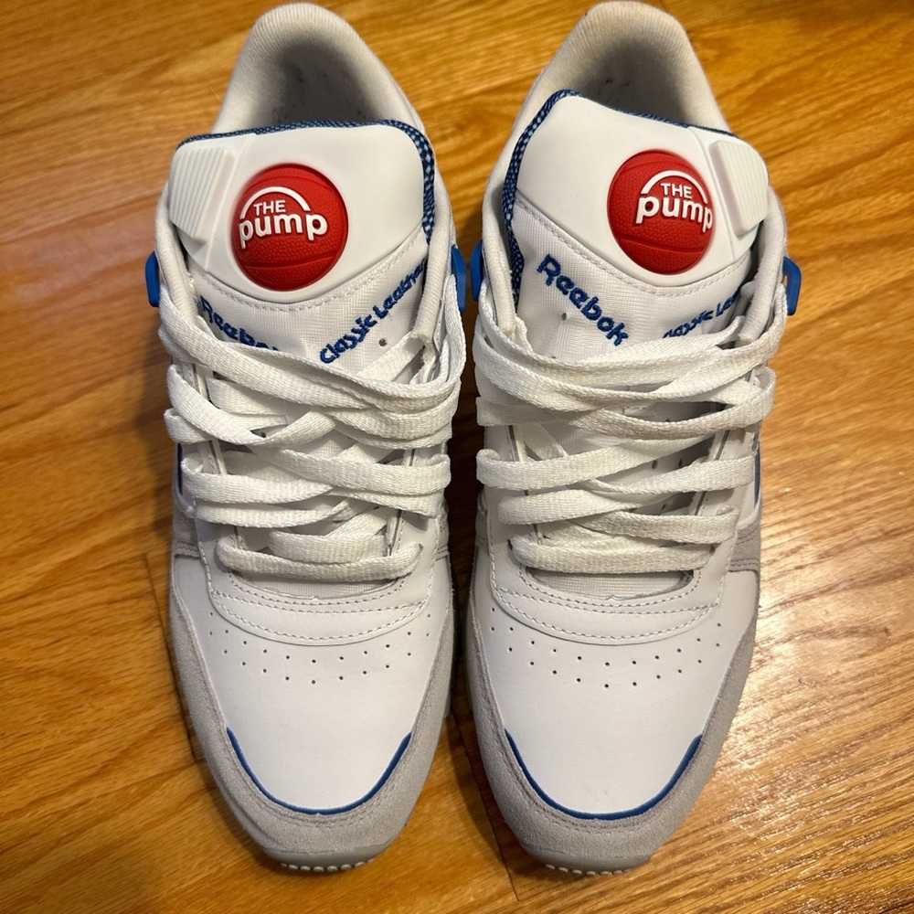 Classic leather Reebok pump shoe - worn indoors only, no creasing.